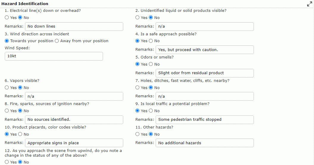 ICS 201-5 - Site Safety and Control Analysis